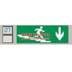 Đèn exit chỉ hướng cầu thang kemtom(1 mặt và 2 mặt)