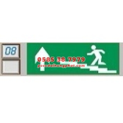 Đèn exit chỉ hướng cầu thang lên  kemtom (1 mặt và 2 mặt)