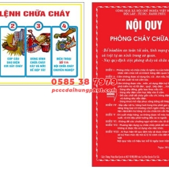 NỘI QUY TIÊU LỆNH BẰNG SẮT
