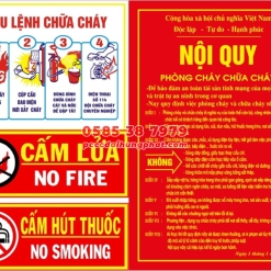 NỘI QUY TIÊU LỆNH KẾT HỢP CẤM LỬA CẤM THUỐC MICA